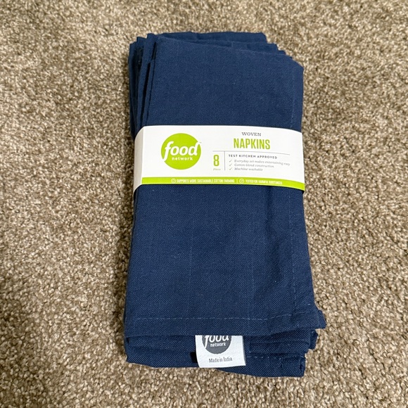 NWT Food Network Navy Woven Napkins - Picture 1 of 3